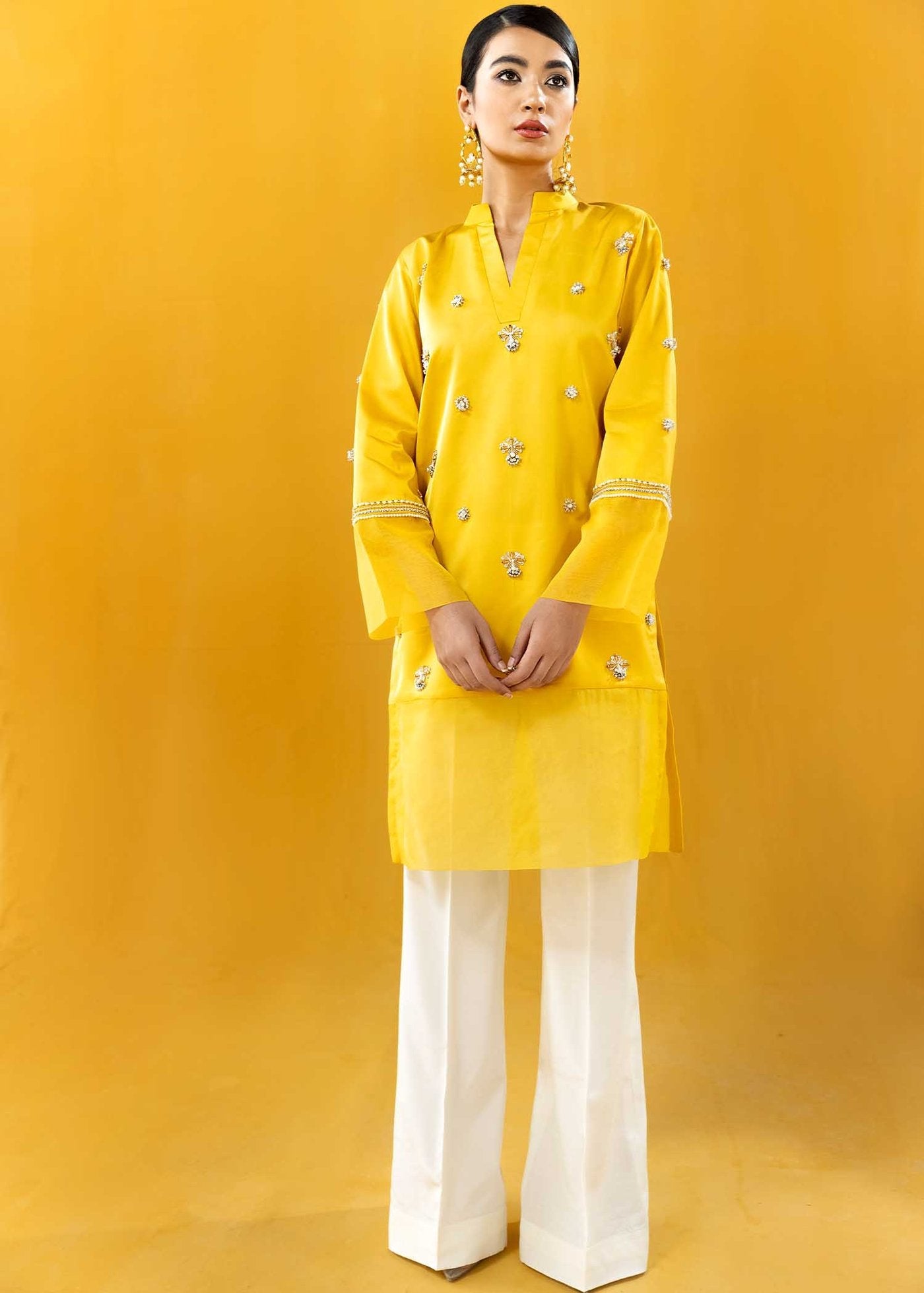 Hana | Vibrant Beyond | Aurora-VB-1006 XS Yellow 0rganza Satin