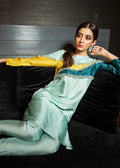 Hana | Serendipity Ready to Wear | Lemongrass Play L Aqua Blue Raw Silk