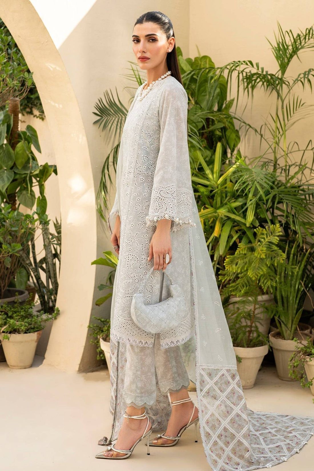Jazmin | Irish Lawn SS 24 | D2 - Pakistani Designer Dress - by Jazmin | Type: Luxury - 100% Original at Saira Sultan