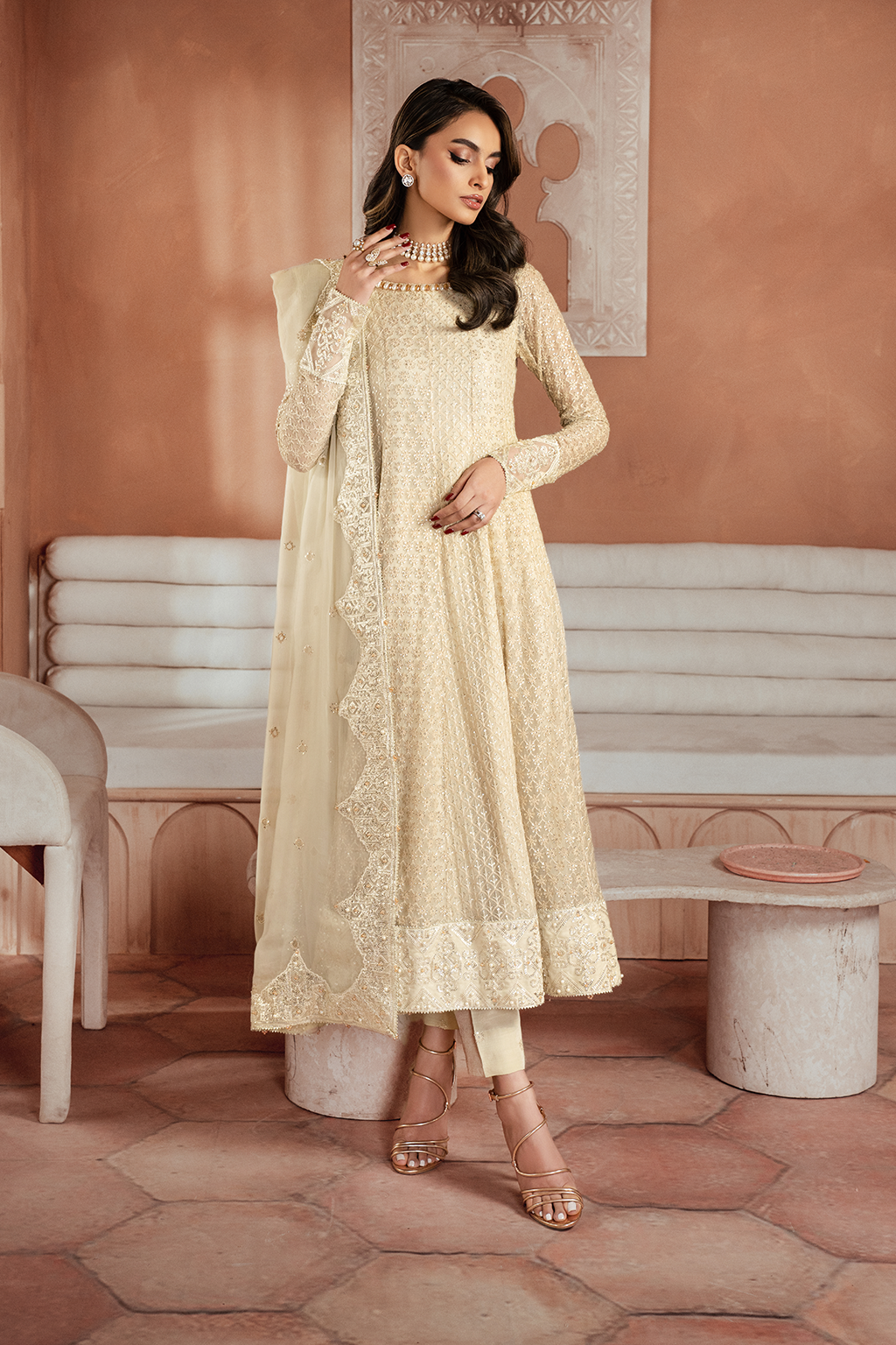 Iznik | Chiffon Kari | ICK-06 Embroidered Chiffon - Pakistani Designer Dress - by Iznik | Type: Formal - 100% Original at Saira Sultan