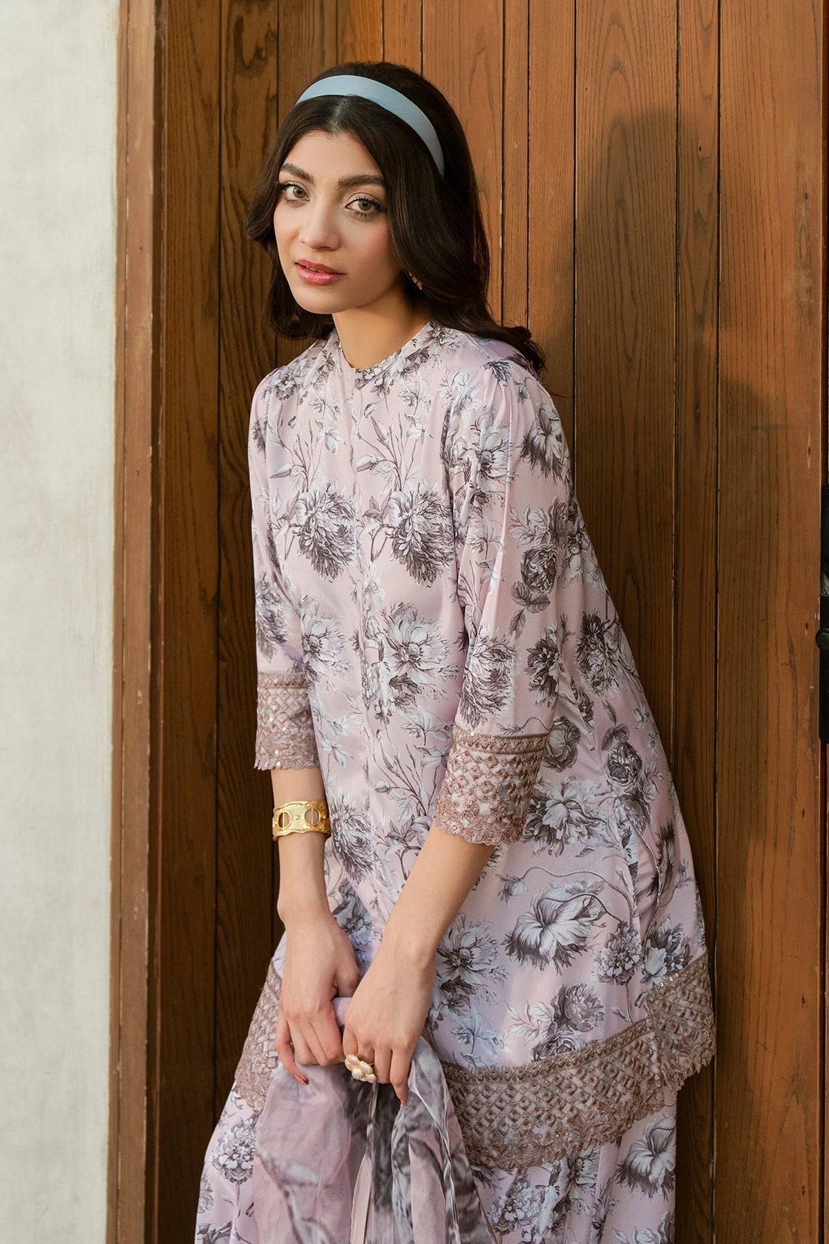 Fahad Hussayn | Lawn Banger | Allium Bloom - Pakistani Designer Dress - by Erum Khan | Type: Ladies Clothes - 100% Original at Saira Sultan
