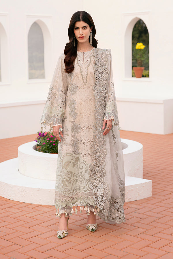 Baroque | Eid Lawn 25 | EL-D04 XS Off White Lawn