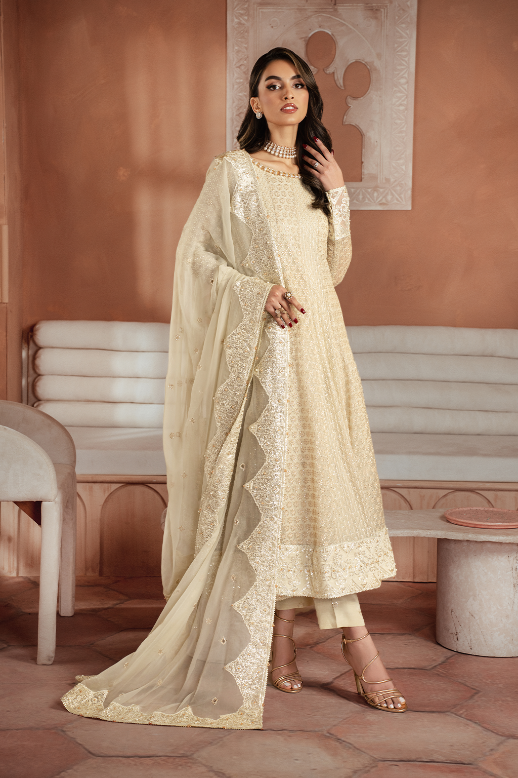 Iznik | Chiffon Kari | ICK-06 Embroidered Chiffon - Pakistani Designer Dress - by Iznik | Type: Formal - 100% Original at Saira Sultan