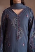 Iznik | Exclusive Winter | UE-360 M Blue Gray Khaddar