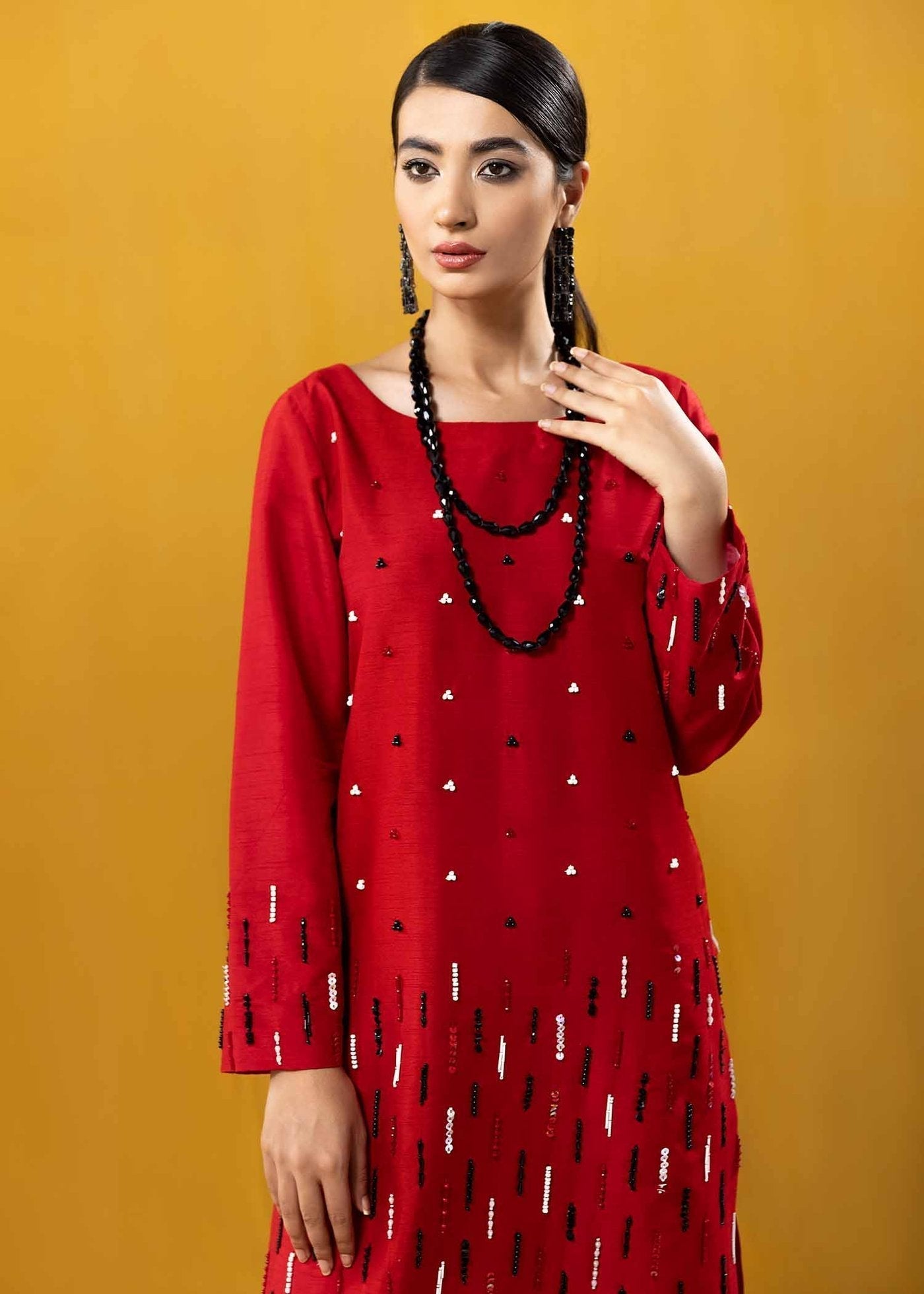 Hana | Vibrant Beyond | Go Rich-VB-1005 M Haute Red Raw Silk