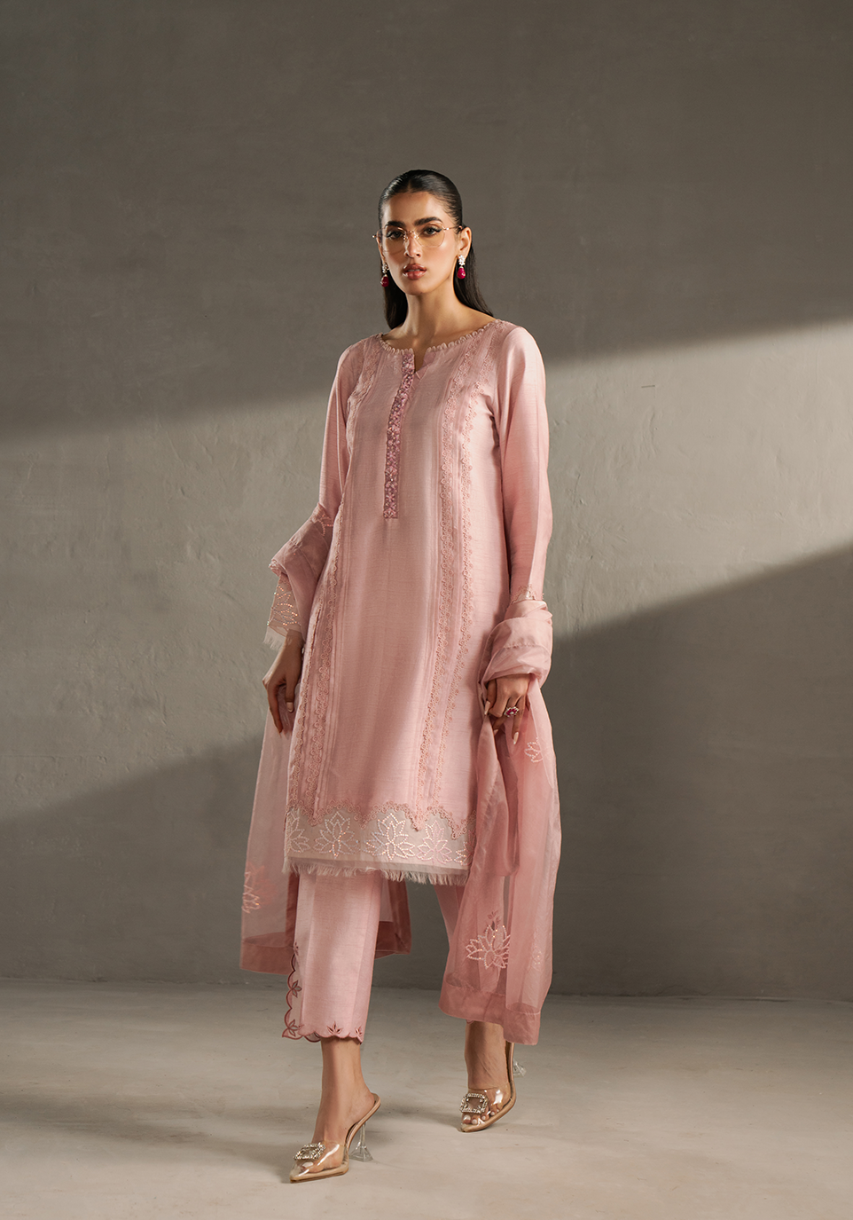 Zarqash | Silk Edit | ZQS 004 BELLA S Powder Pink Raw Silk