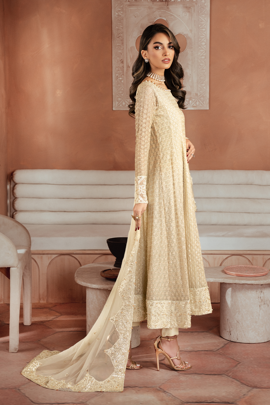 Iznik | Chiffon Kari | ICK-06 Embroidered Chiffon - Pakistani Designer Dress - by Iznik | Type: Formal - 100% Original at Saira Sultan