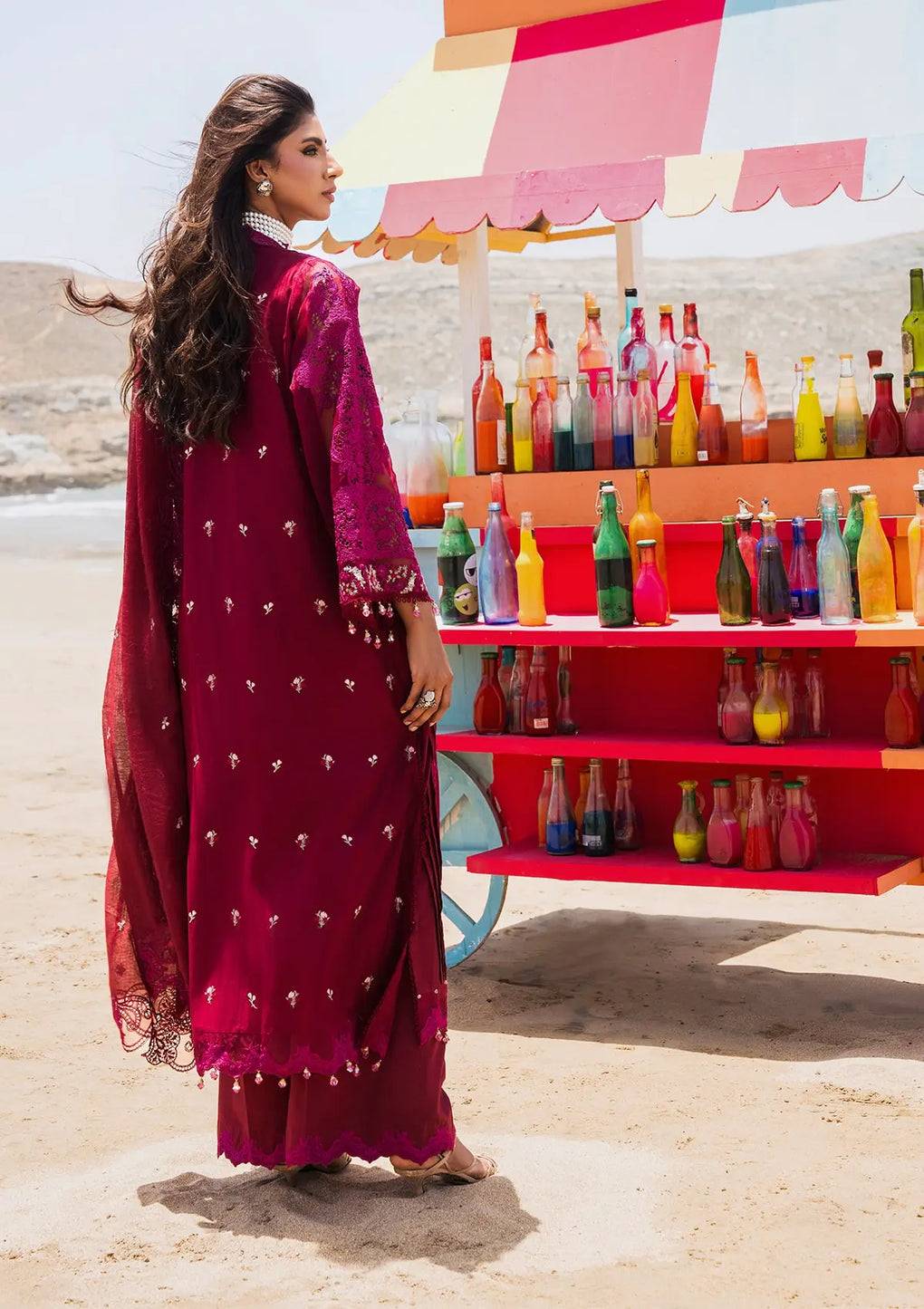 Elaf Premium | Hai Kuch Festive Lawn 24 | EHK-01B Gulzar - Pakistani Designer Dress - by Elaf Premium | Type: Luxury - 100% Original at Saira Sultan