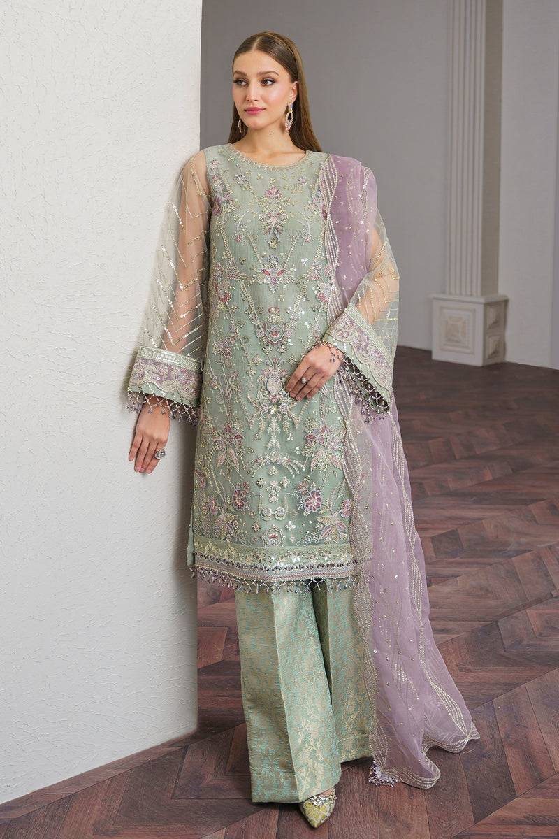 Baroque | Luxury Pret 24 | NET UF-515 - Pakistani Designer Dress - by Baroque | Type: Luxury - 100% Original at Saira Sultan