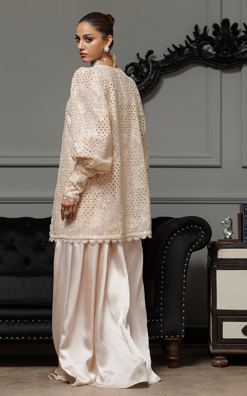 Threads and Motifs | Formal Dresses 25 | Organza Embroidered Jacket With Embroidered Tube And Skirt - Pakistani Designer Dress - by Threads and Motifs - Type : Ladies Clothes - 100% Original at Saira Sultan