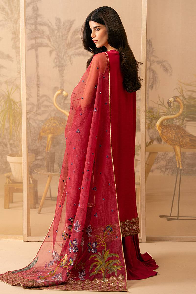 Cross Stitch | Luxe Atelier 24 | ROSY TWILIGHT - Pakistani Designer Dress - by Cross Stitch | Type: Luxury - 100% Original at Saira Sultan