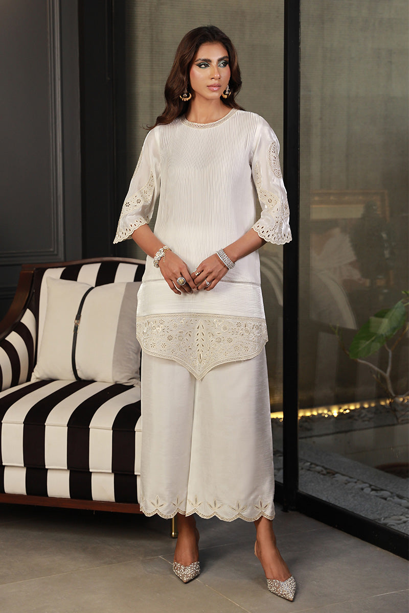 Wardha Saleem | Luxury Pret Traditional Wear | DALE XS White Silk