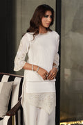 Wardha Saleem | Luxury Pret Traditional Wear | DALE M White Silk
