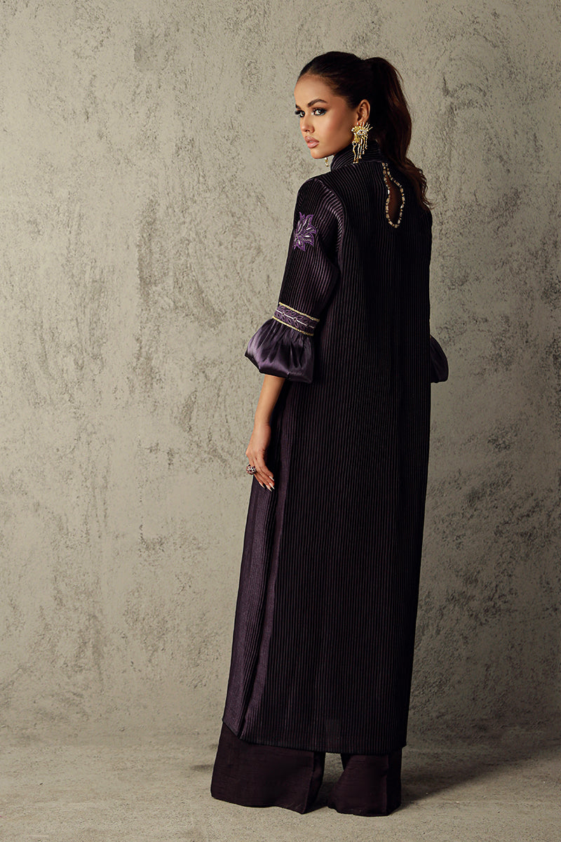 Wardha Saleem | Luxury Pret Traditional Wear | VIDA XS Deep Purple Silk
