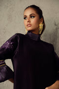 Wardha Saleem | Luxury Pret Traditional Wear | VIDA M Deep Purple Silk