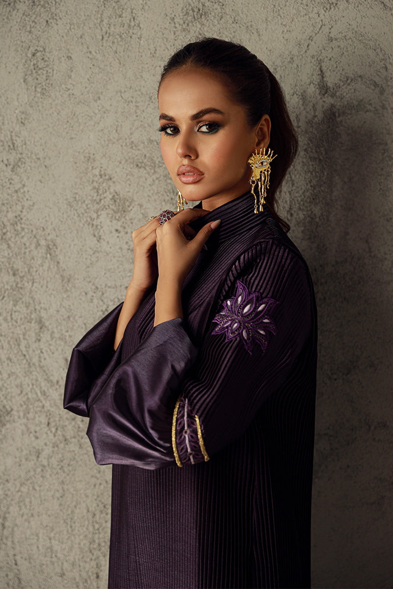Wardha Saleem | Luxury Pret Traditional Wear | VIDA XL Deep Purple Silk