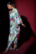 Wardha Saleem | Luxury Pret Fusion Wear | EDEN DRAPE (1PC) S White Silk