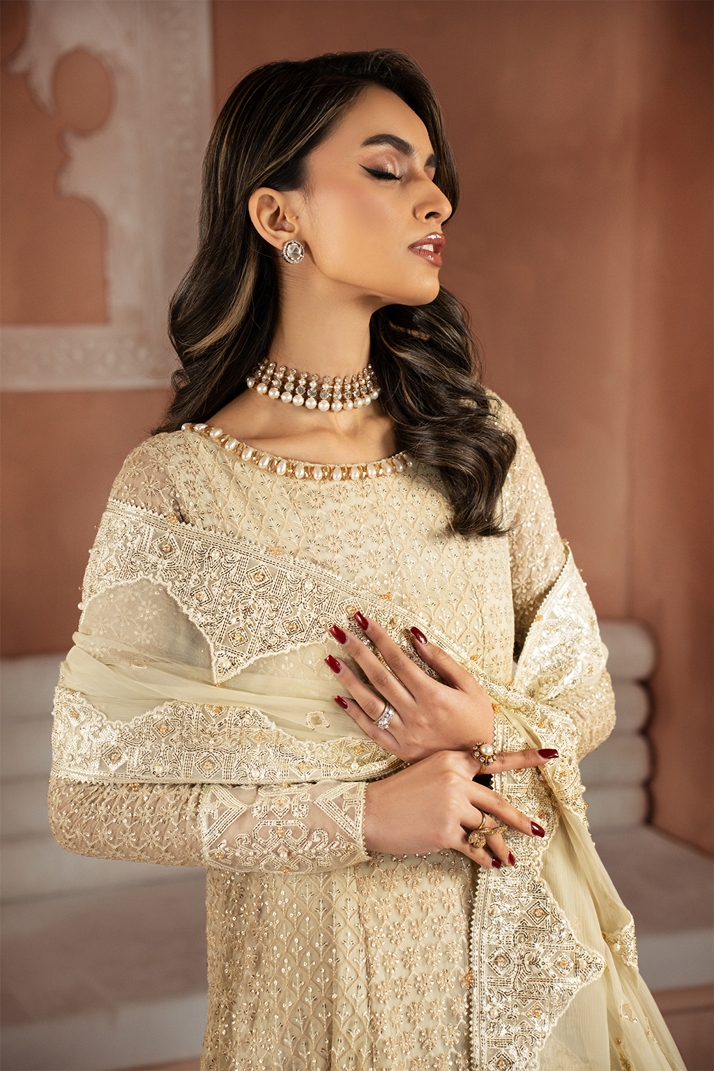 Iznik | Chiffon Kari | ICK-06 Embroidered Chiffon - Pakistani Designer Dress - by Iznik | Type: Formal - 100% Original at Saira Sultan