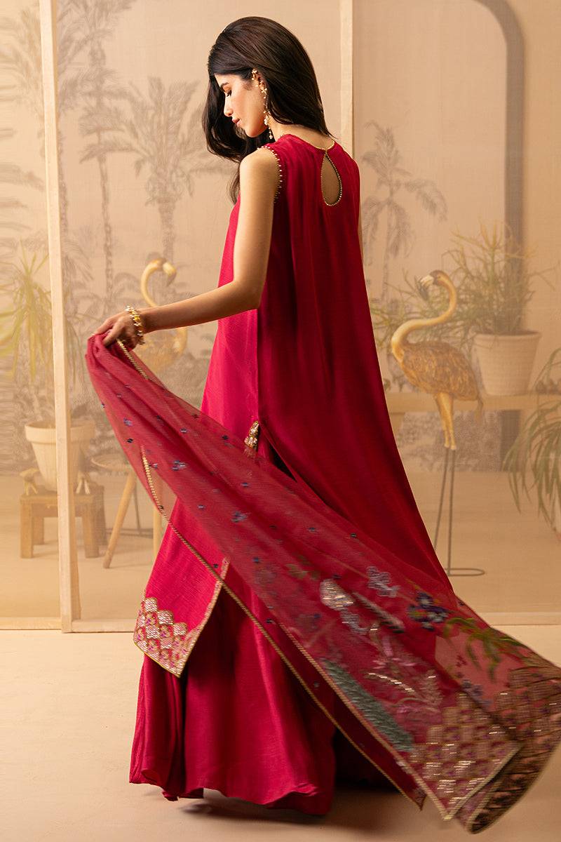 Cross Stitch | Luxe Atelier 24 | ROSY TWILIGHT - Pakistani Designer Dress - by Cross Stitch | Type: Luxury - 100% Original at Saira Sultan