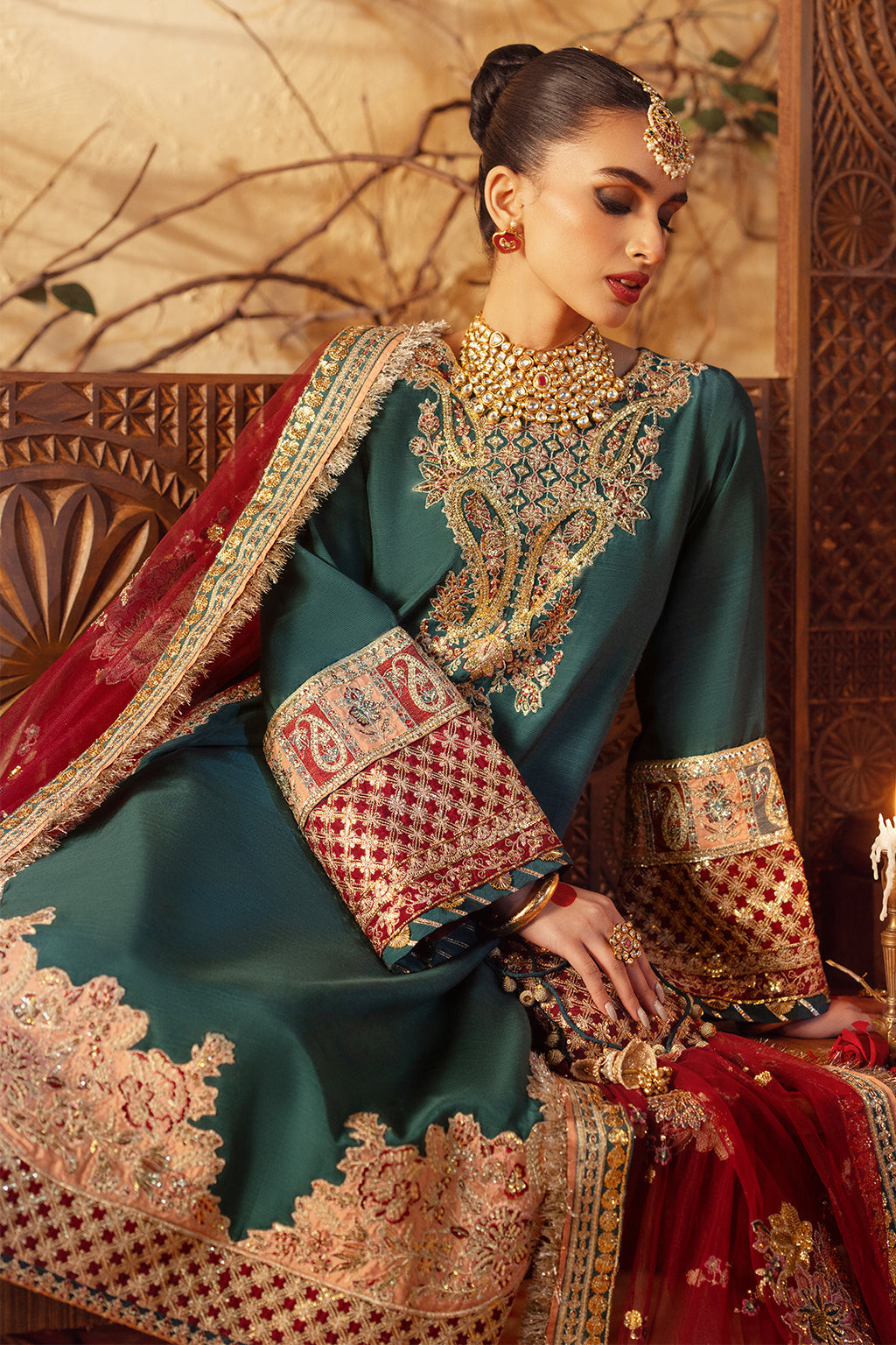 AJR Couture | The Silk Edition 25 | AFSANA XL Sea Green Raw Silk
