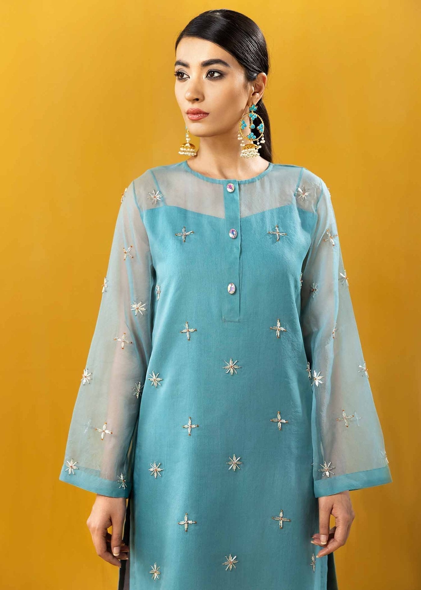 Hana | Vibrant Beyond | Allure-VB-1004 M Teal Raw Silk