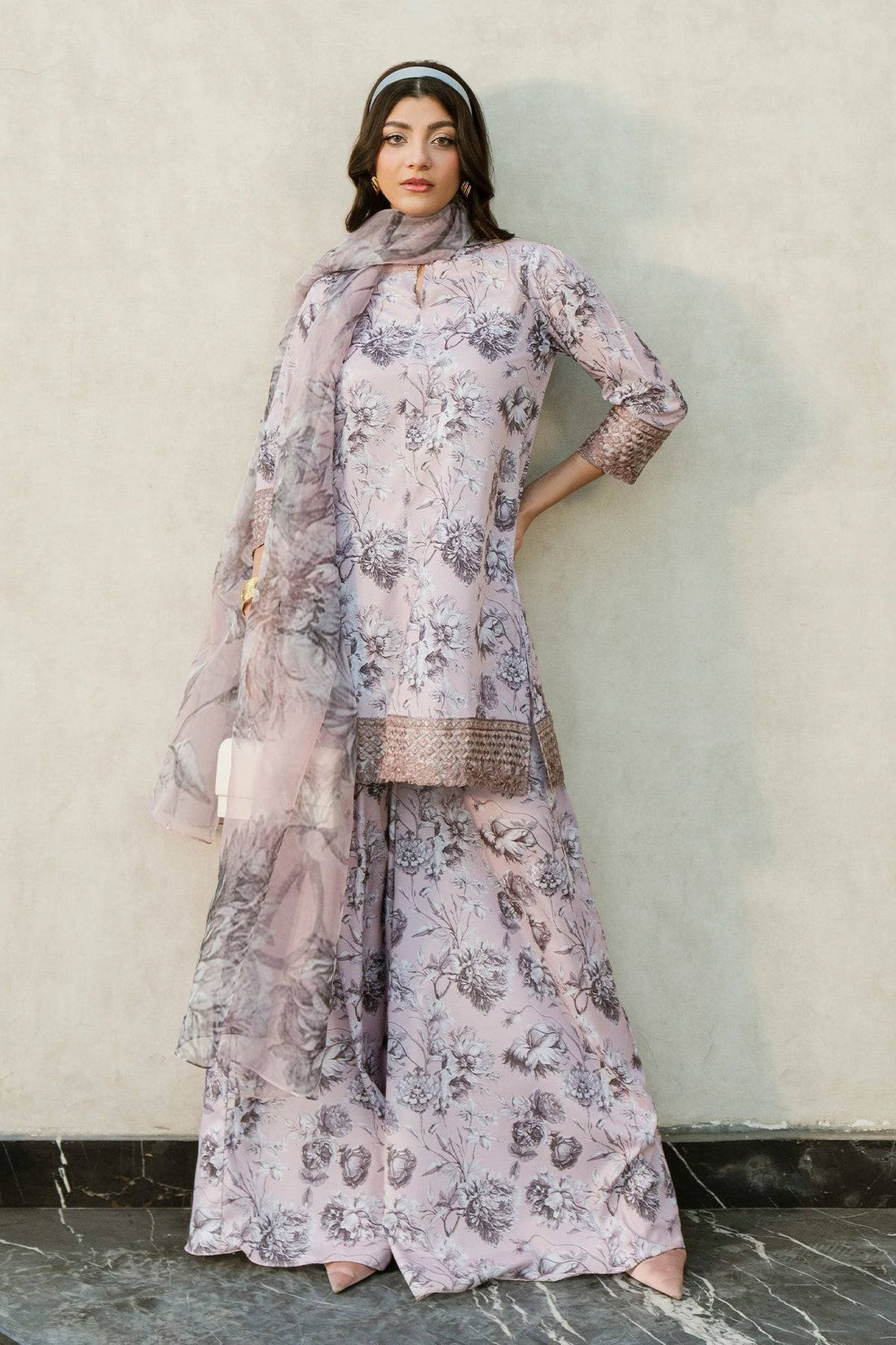 Fahad Hussayn | Lawn Banger | Allium Bloom - Pakistani Designer Dress - by Erum Khan | Type: Ladies Clothes - 100% Original at Saira Sultan