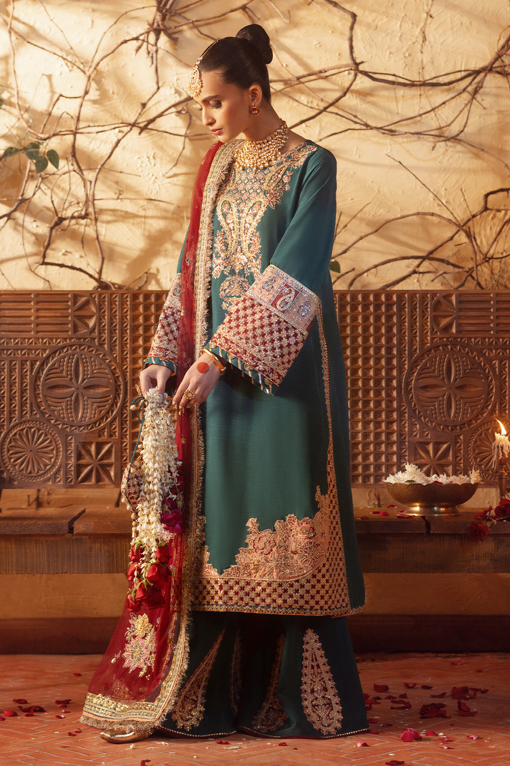 AJR Couture | The Silk Edition 25 | AFSANA Custom Size Sea Green Raw Silk