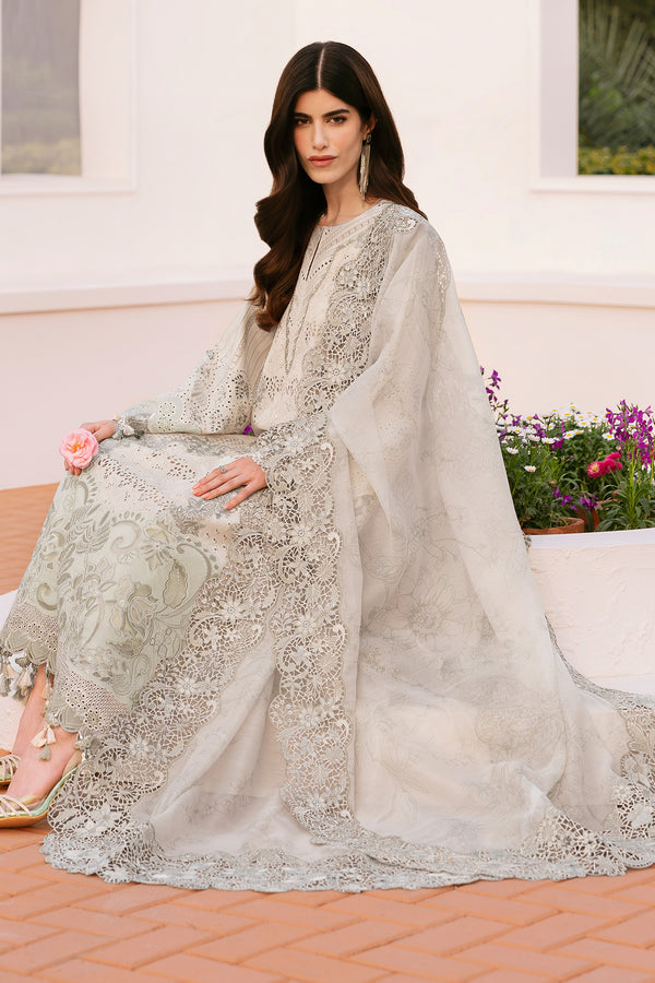 Baroque | Eid Lawn 25 | EL-D04 XL Off White Lawn