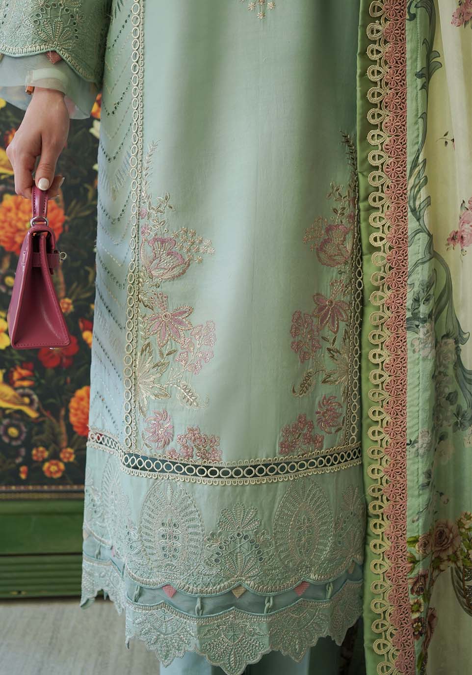 Zarqash | Tresor Luxury Lawn 24 | ZQT 009 GISELLE - Pakistani Designer Dress - by Zarqash | Type: Luxury - 100% Original at Saira Sultan