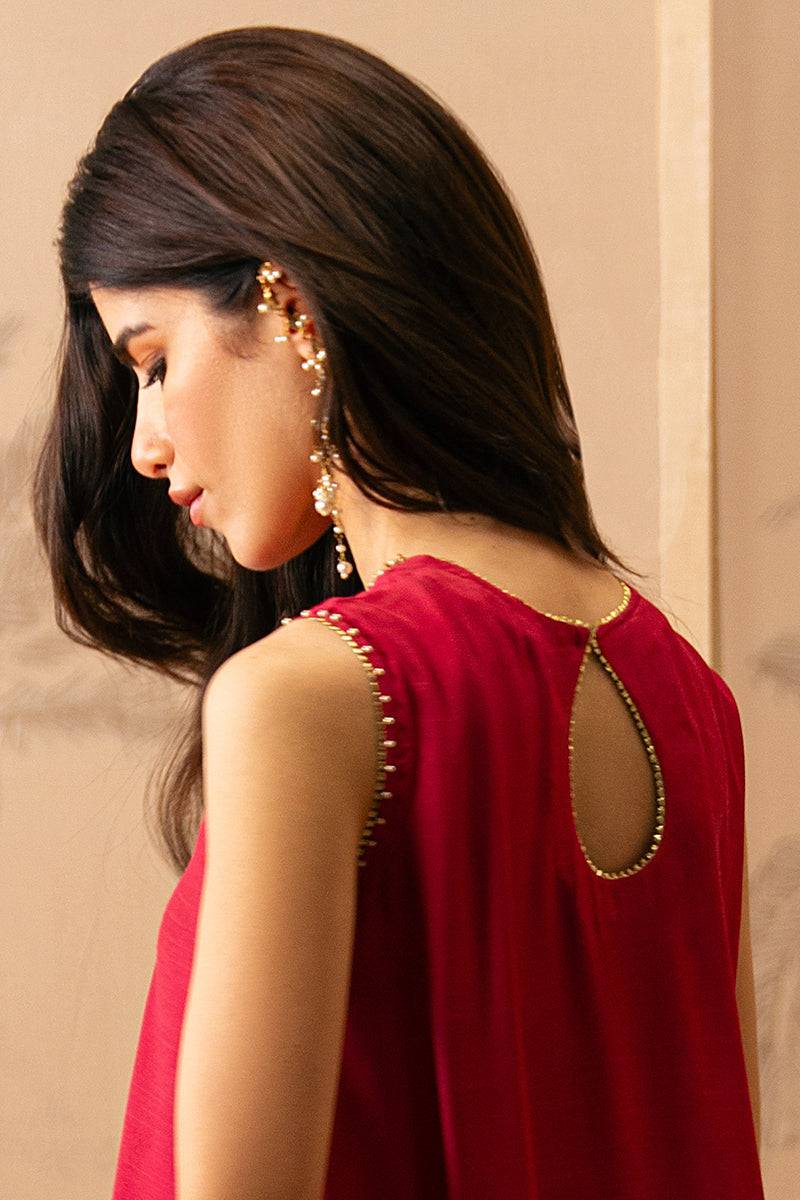Cross Stitch | Luxe Atelier 24 | ROSY TWILIGHT - Pakistani Designer Dress - by Cross Stitch | Type: Luxury - 100% Original at Saira Sultan