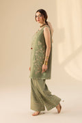 Erum Khan | Lillia Summer Edit | Olive Bloom XL Greenish Grey Korean Silk