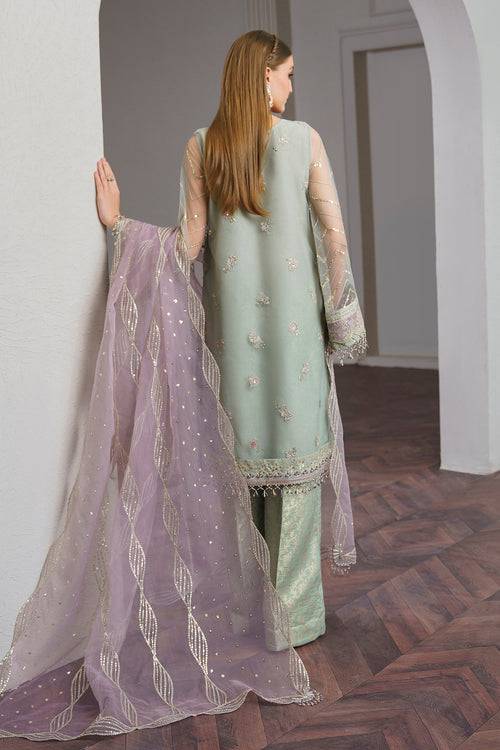 Baroque | Luxury Pret 24 | NET UF-515 - Pakistani Designer Dress - by Baroque | Type: Luxury - 100% Original at Saira Sultan