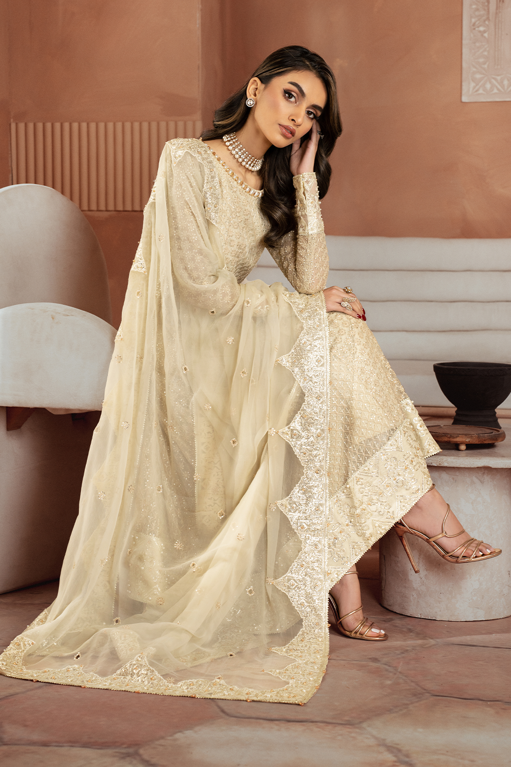 Iznik | Chiffon Kari | ICK-06 Embroidered Chiffon - Pakistani Designer Dress - by Iznik | Type: Formal - 100% Original at Saira Sultan
