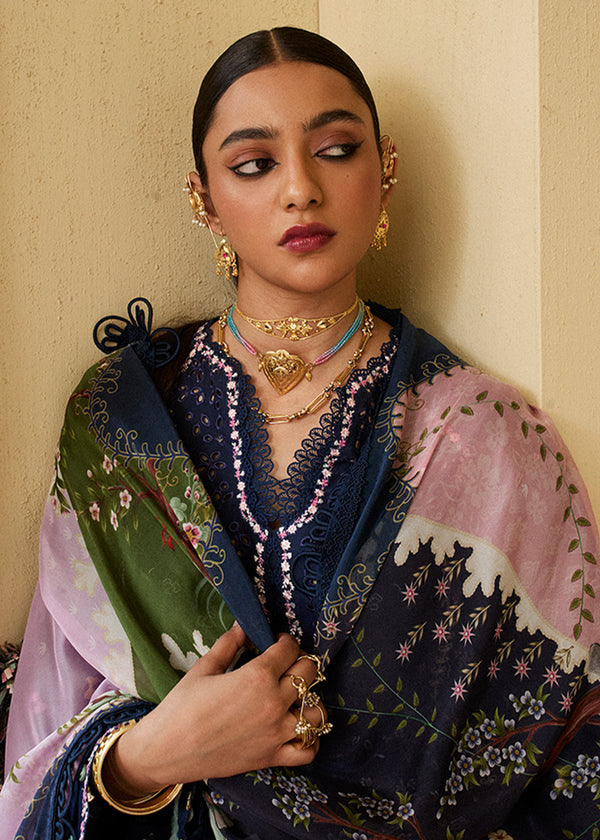 Suffuse | Eid Lawn 25 | ENA XS Deep Blue Lawn