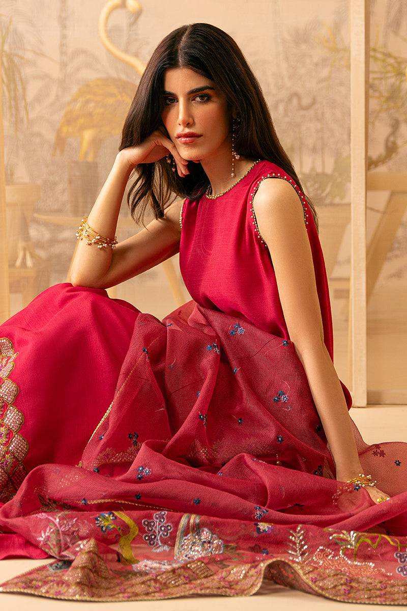 Cross Stitch | Luxe Atelier 24 | ROSY TWILIGHT - Pakistani Designer Dress - by Cross Stitch | Type: Luxury - 100% Original at Saira Sultan