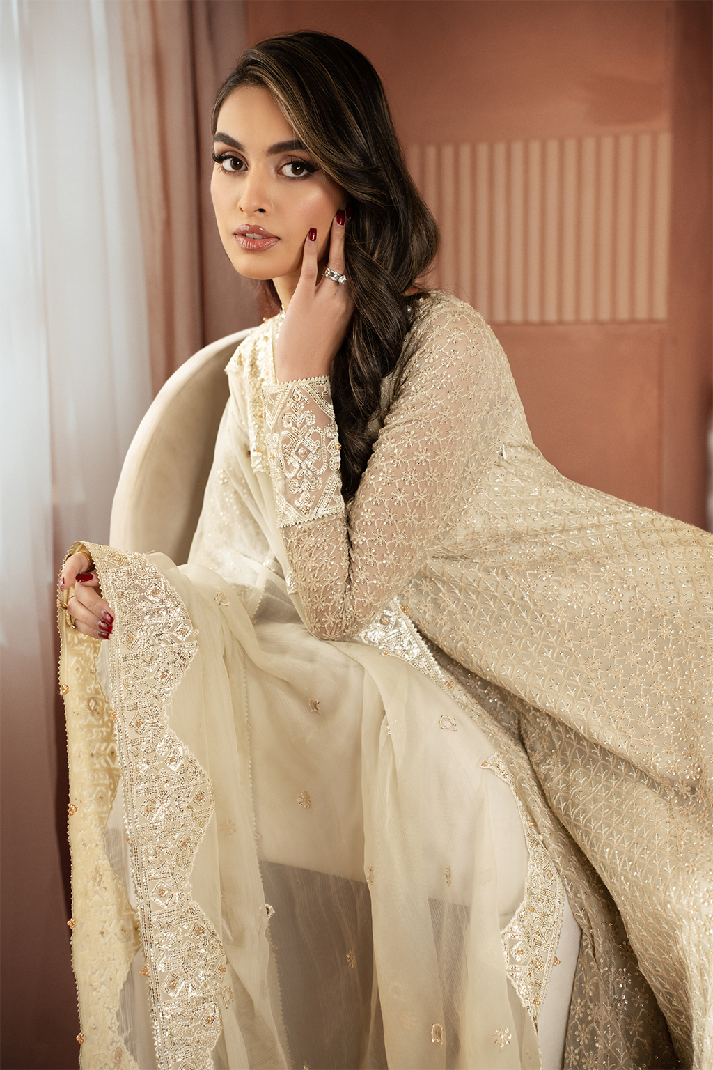 Iznik | Chiffon Kari | ICK-06 Embroidered Chiffon - Pakistani Designer Dress - by Iznik | Type: Formal - 100% Original at Saira Sultan