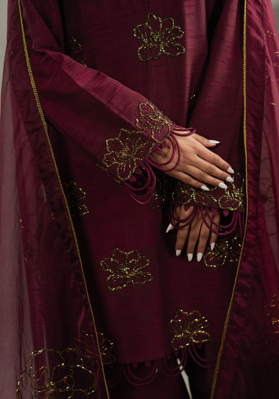 Zarqash | Silk Edit | ZQS 005 TALIA XL Red Raw Silk