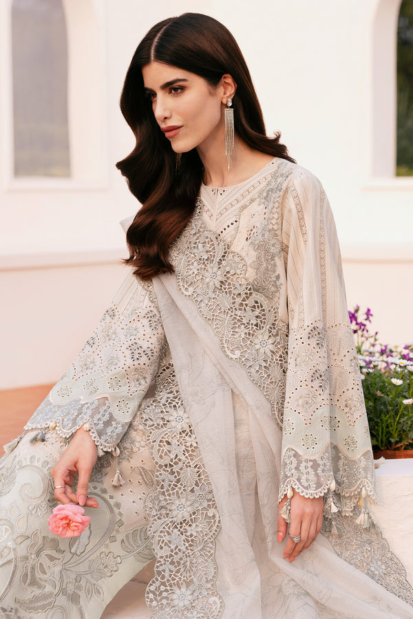 Baroque | Eid Lawn 25 | EL-D04 L Off White Lawn