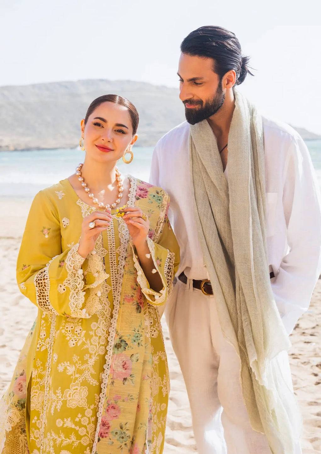 Elaf Premium | Hai Kuch Festive Lawn 24 | EHK-02B Nargis - Pakistani Designer Dress - by Elaf Premium | Type: Luxury - 100% Original at Saira Sultan