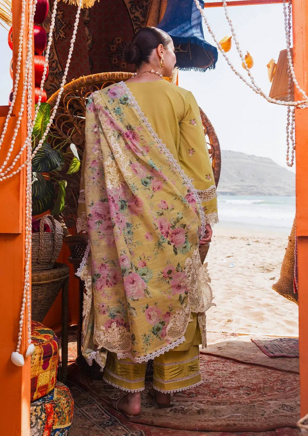 Elaf Premium | Hai Kuch Festive Lawn 24 | EHK-02B Nargis - Pakistani Designer Dress - by Elaf Premium | Type: Luxury - 100% Original at Saira Sultan