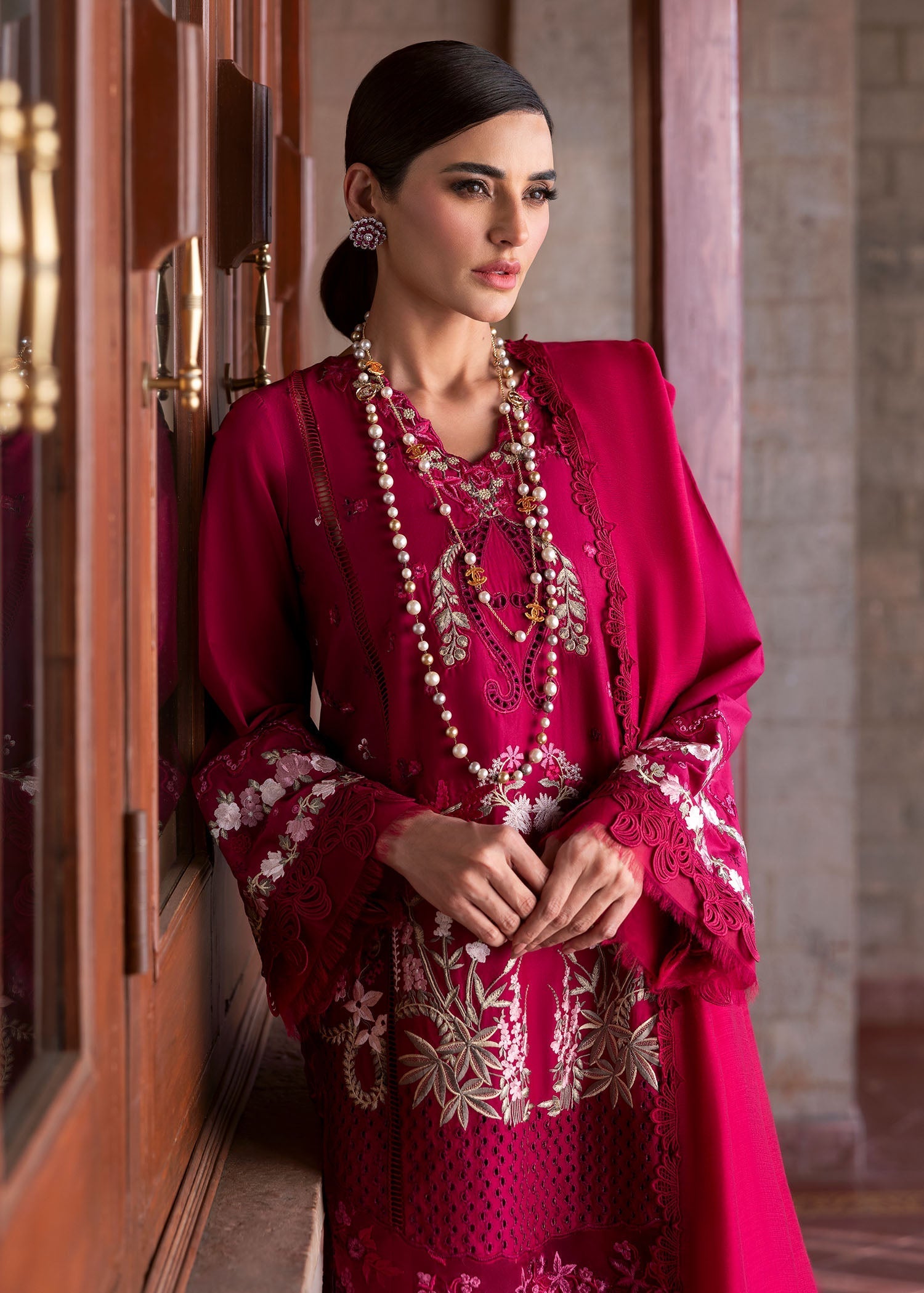 Saira Shakira | Bloom Lawn 25 | FAYE 7-B L Magenta Lawn