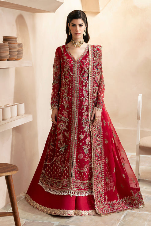 Emaan Adeel | Clay Couture | CARMINE XS Crimson Organza