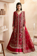 Emaan Adeel | Clay Couture | CARMINE XS Crimson Organza