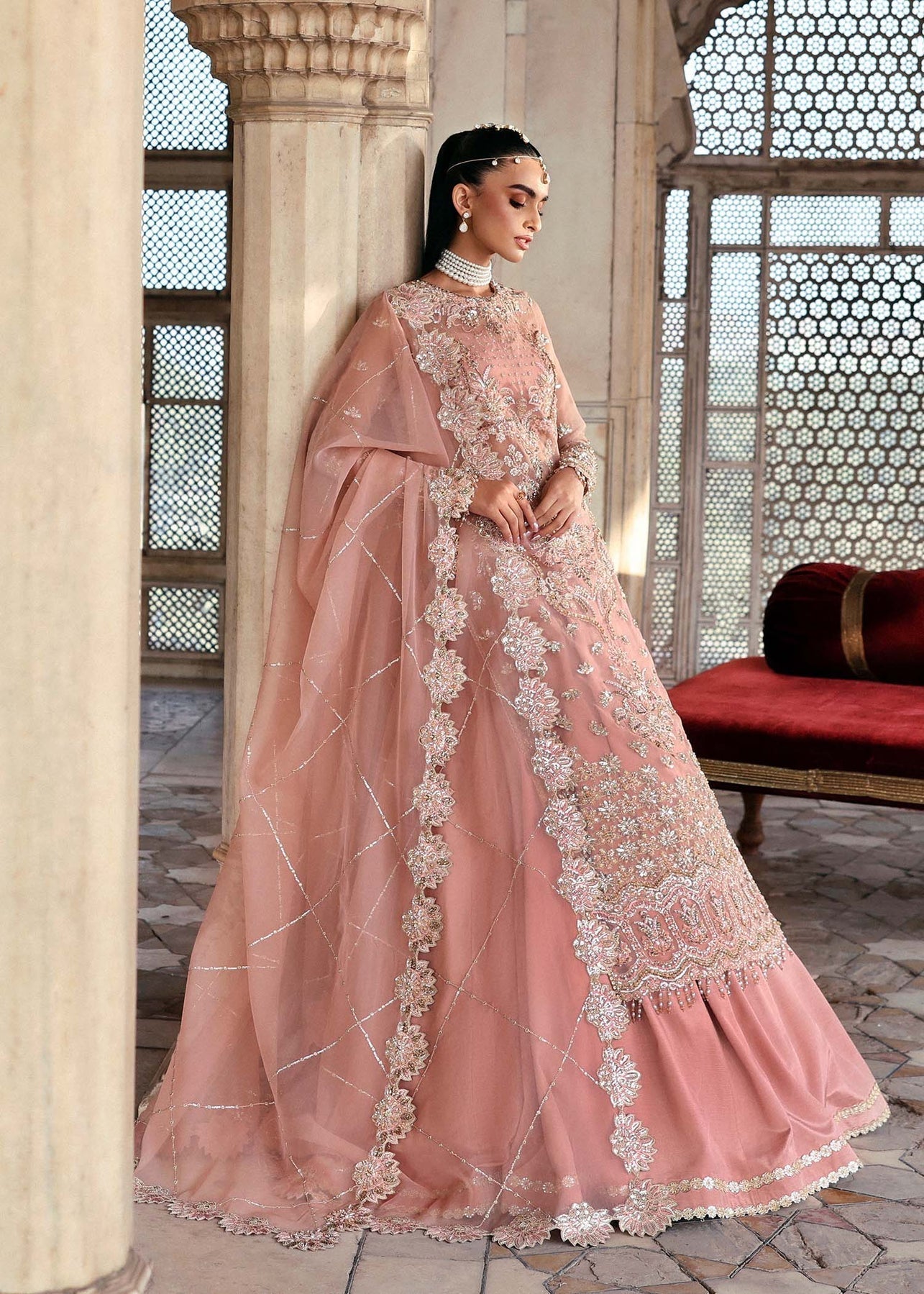 Akbar Aslam | Rajkumari Bridals | Nazneen Custom Size Pink Net