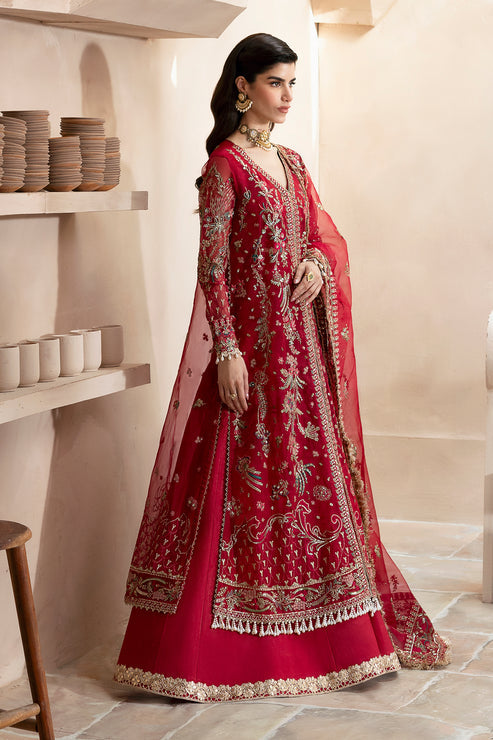 Emaan Adeel | Clay Couture | CARMINE XL Crimson Organza