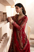 Emaan Adeel | Clay Couture | CARMINE L Crimson Organza