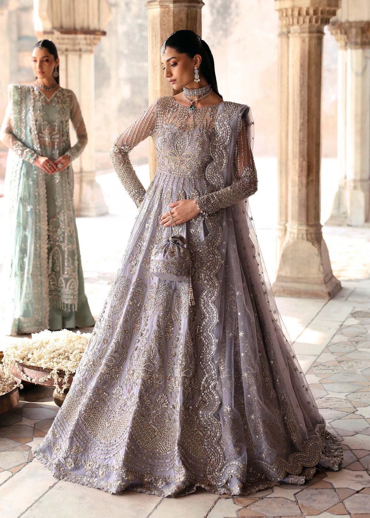 Akbar Aslam | Rajkumari Bridals | Raniyat L Light Lavender Net