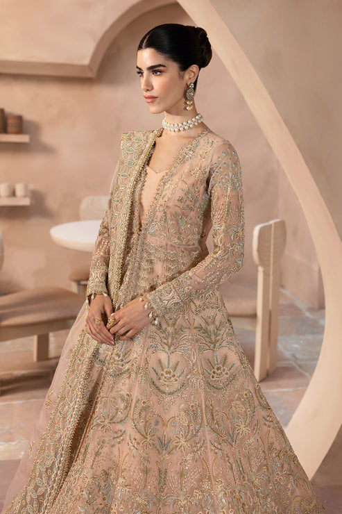 Emaan Adeel | Clay Couture | DYNASTIA L Beige Organza