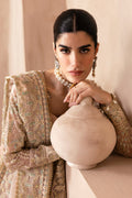 Emaan Adeel | Clay Couture | DYNASTIA M Beige Organza