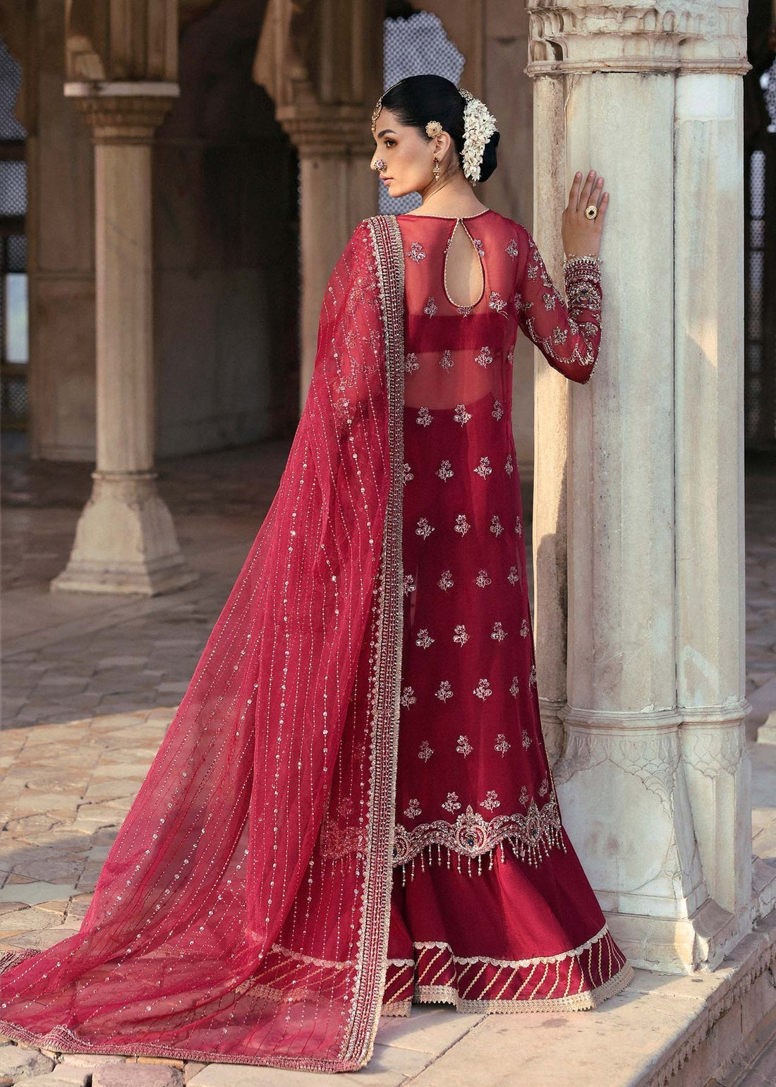 Akbar Aslam | Rajkumari Bridals | Gulrukh XS Maroon Organza